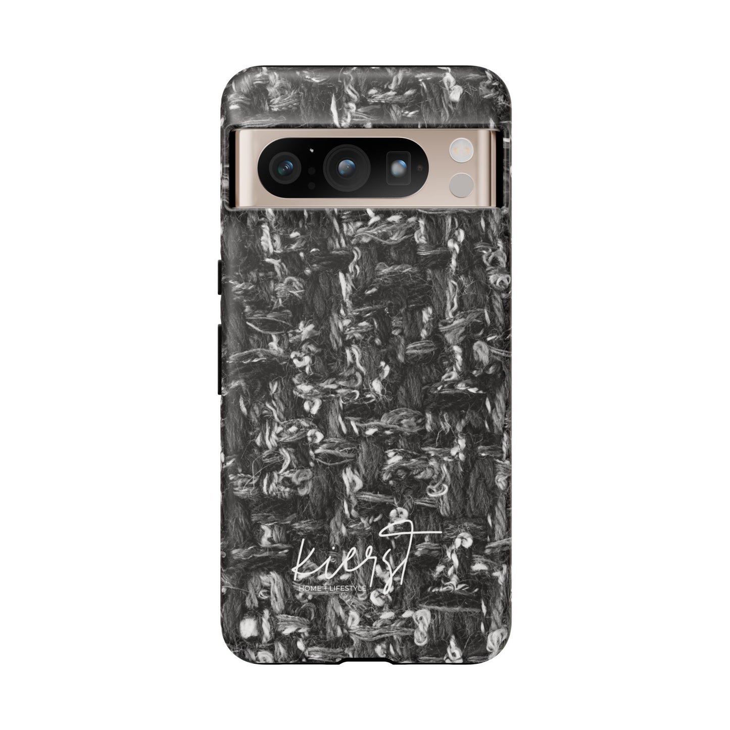 Grey Tweed Print Google Pixel Phone Case