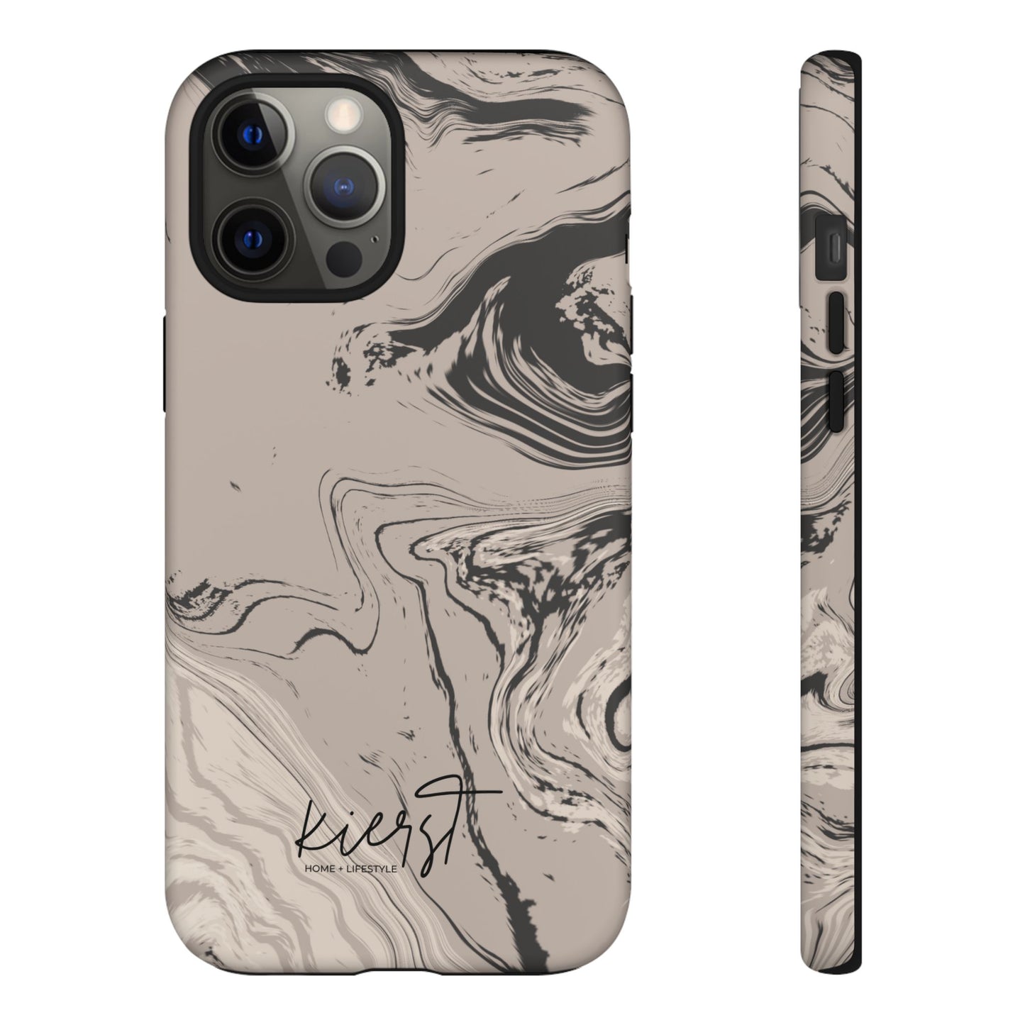 Cream, Grey, and Taupe Marble iPhone Case | A Bold Neutral Grounded in Softness