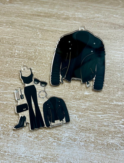 Black Leather Moto Jacket Ornament