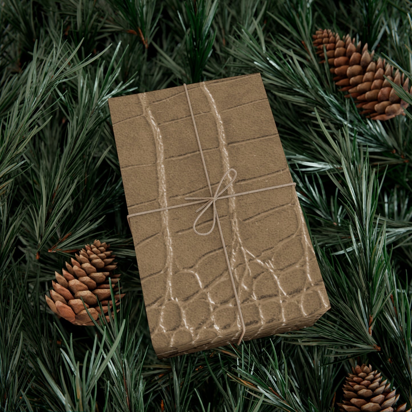 Tan Alligator Gift Wrapping Paper