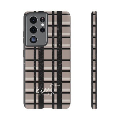 Elevated Neutrals Plaid Samsung Galaxy Case | Structured Style, Soft Edge