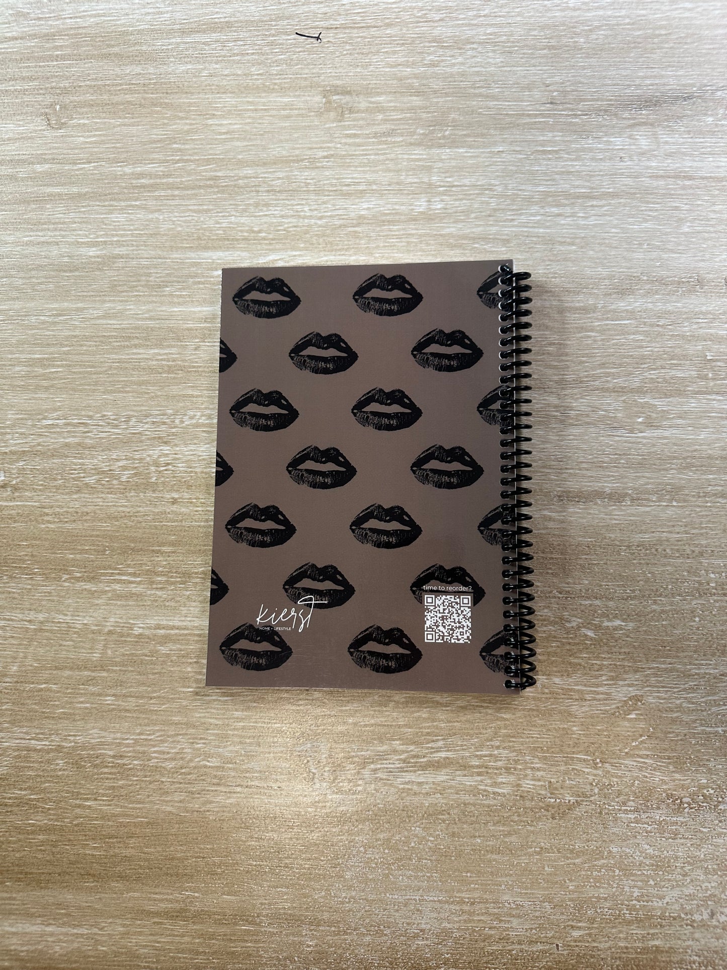 Black Lips on Mocha Notebook
