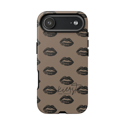 Black Lips and Mocha iPhone Case