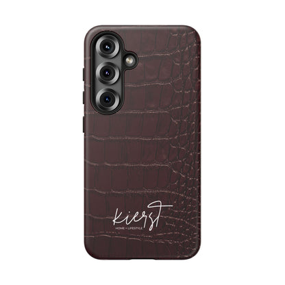 Signature Velvet Noir Crocodile Print Samsung Galaxy Phone Case