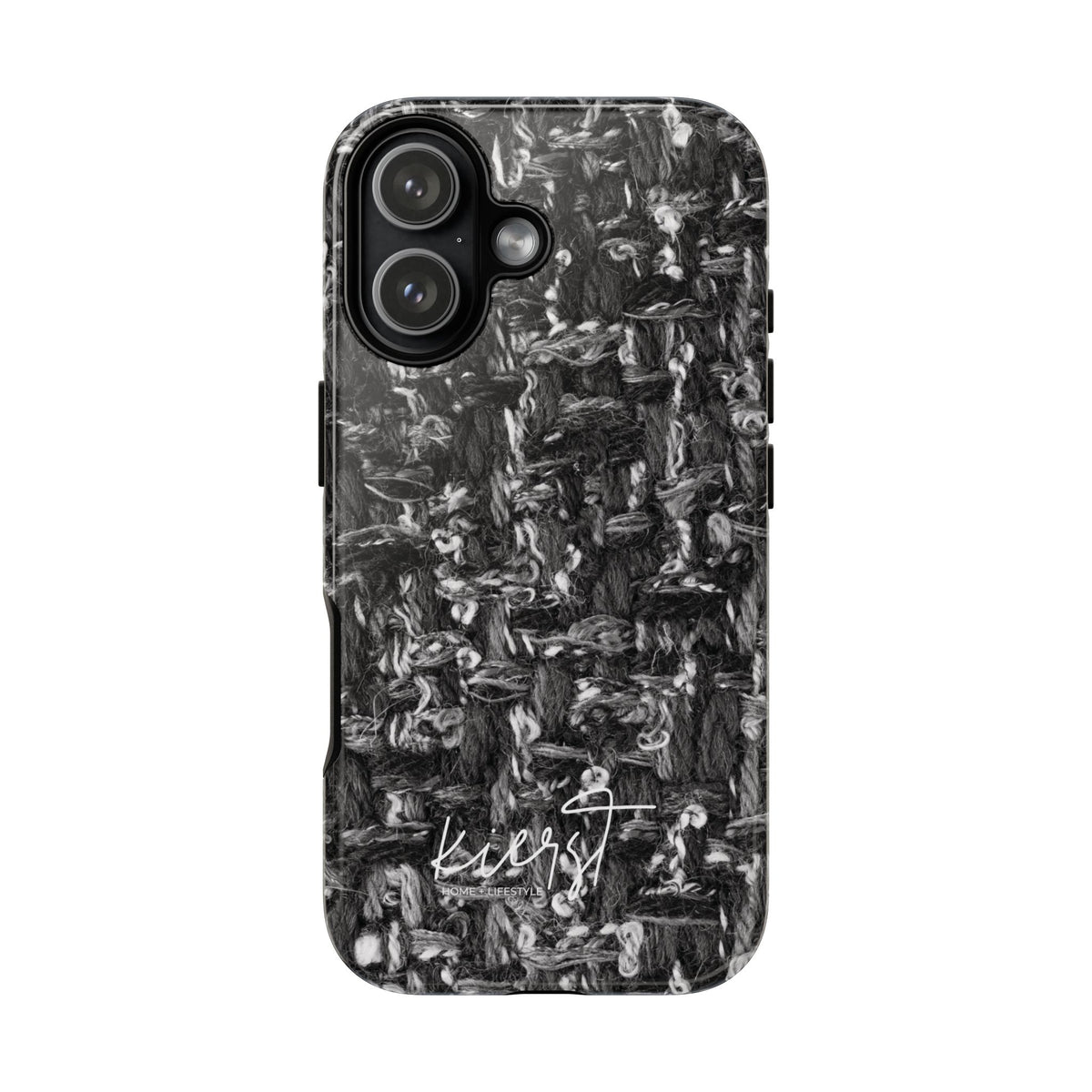 Grey Tweed Print iPhone Case