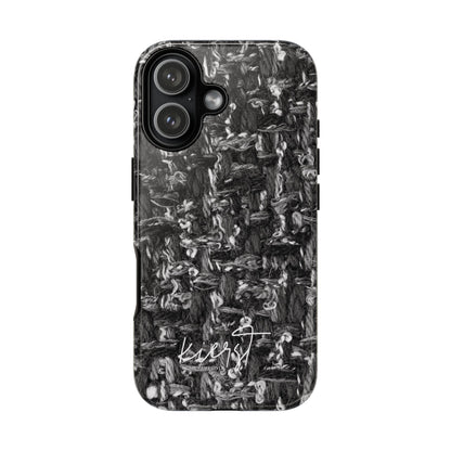 Grey Tweed Print iPhone Case