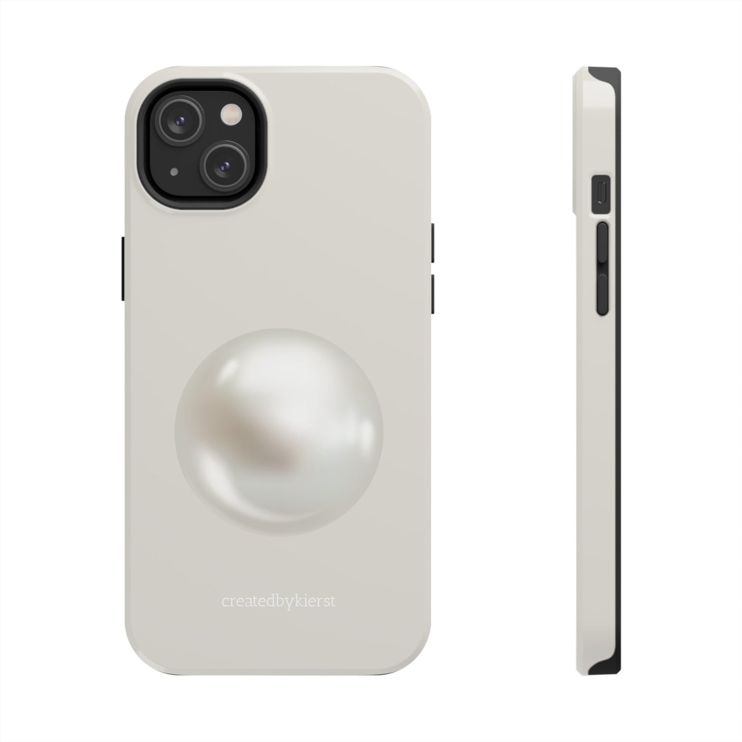 Single Pearl on Beige iPhone Case