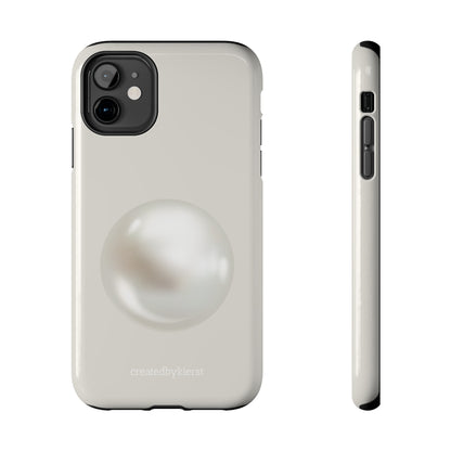 Single Pearl on Beige iPhone Case