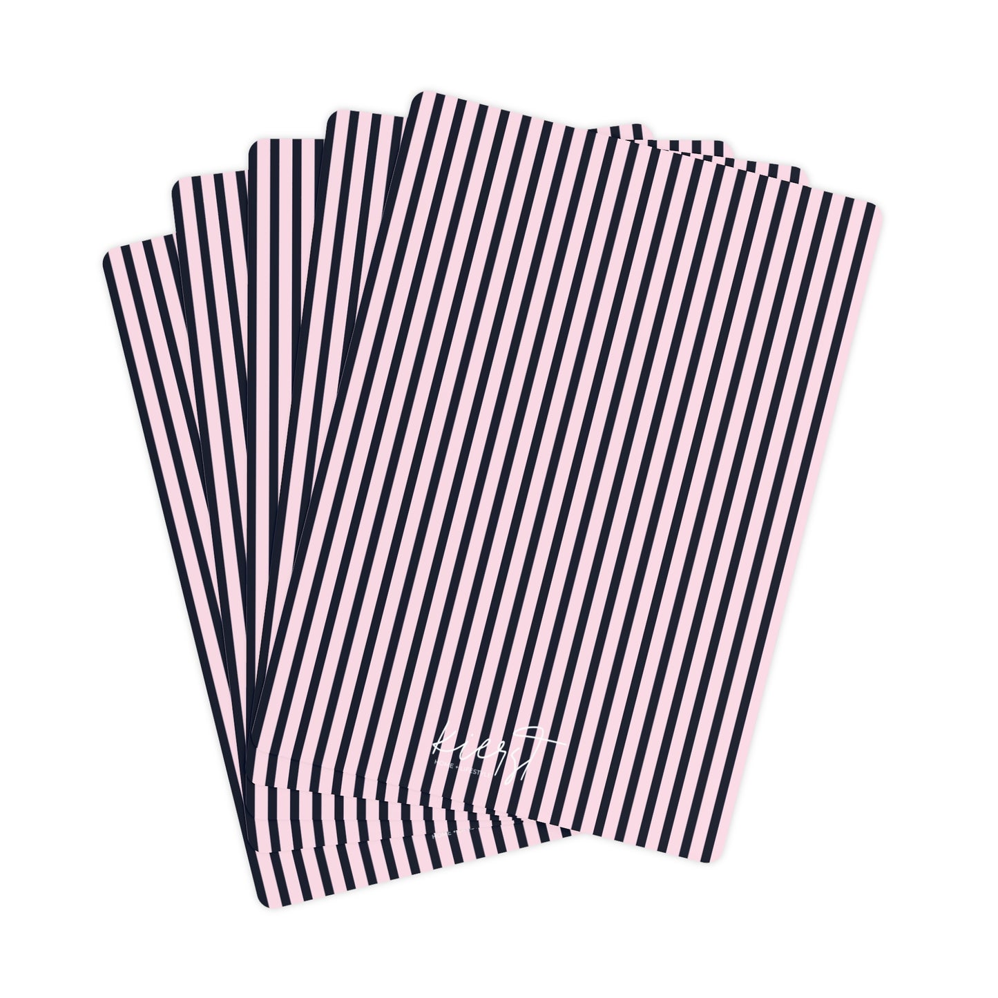 Signature Pink + Signature Storm Stipe Poker Playing Cards