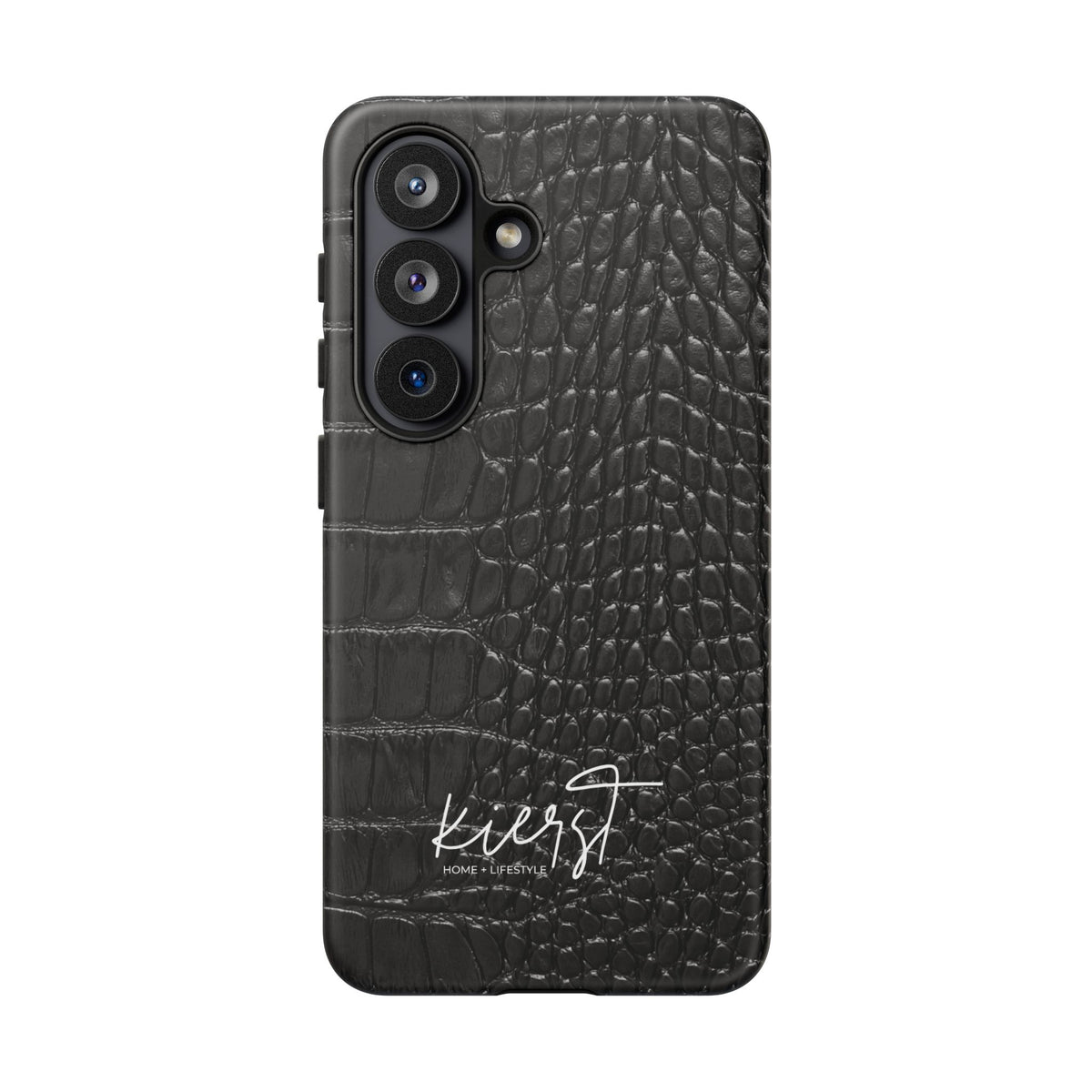 Black Crocodile Print Samsung Galaxy Phone Case