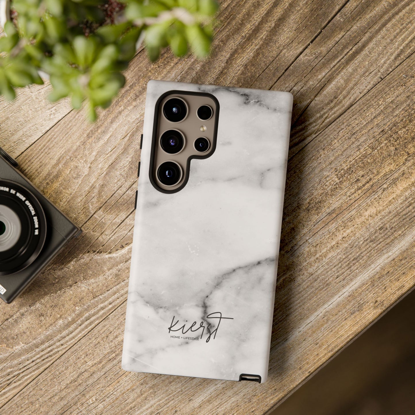 Lived-In White and Grey Marble Samsung Galaxy Phone Case