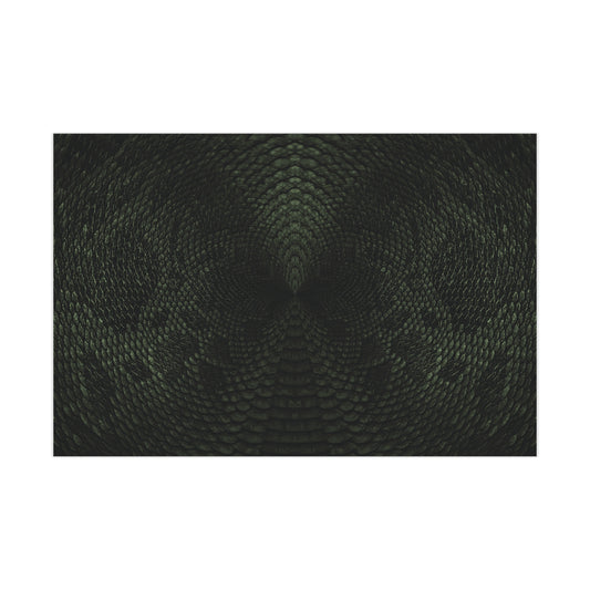 Deep Rich Green Snake Print Gift Wrapping Paper