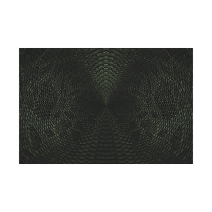 Deep Rich Green Snake Print Gift Wrapping Paper