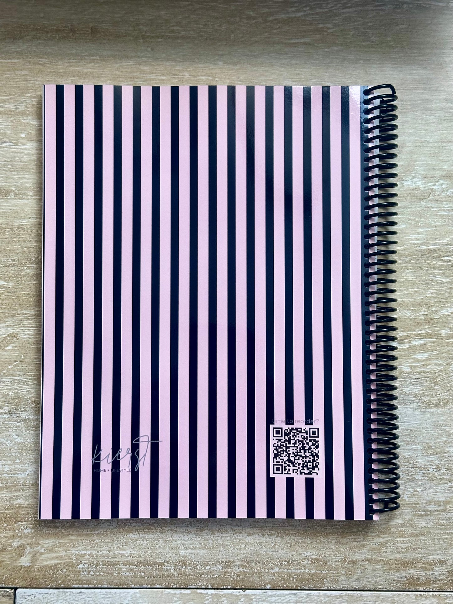 Signature Pink + Signature Storm Striped Notebook