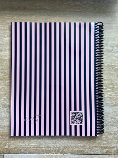 Signature Pink + Signature Storm Striped Notebook