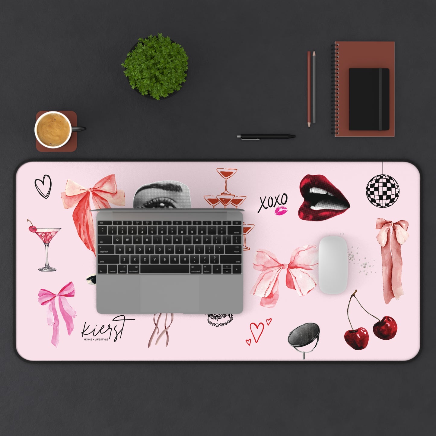 Pink Desk Mat - Edge of Romance