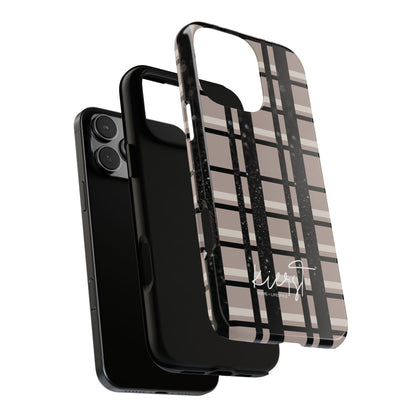 Elevated Neutrals Plaid iPhone Case | Classic Pattern, Modern Contrast