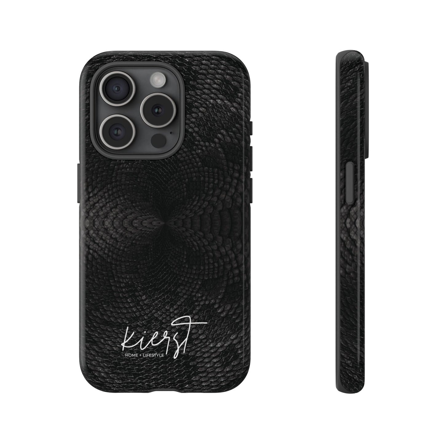 Black + Grey Snake Print iPhone Case