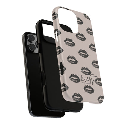 Black Lips and Oat iPhone Case