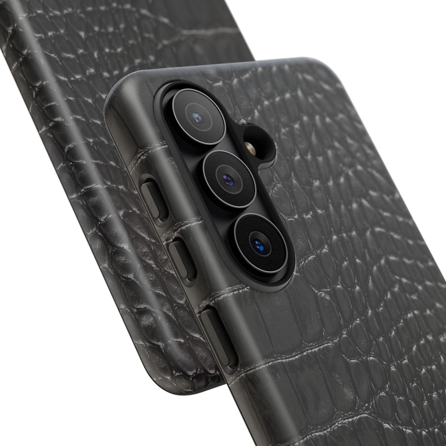 Black Crocodile Print Samsung Galaxy Phone Case