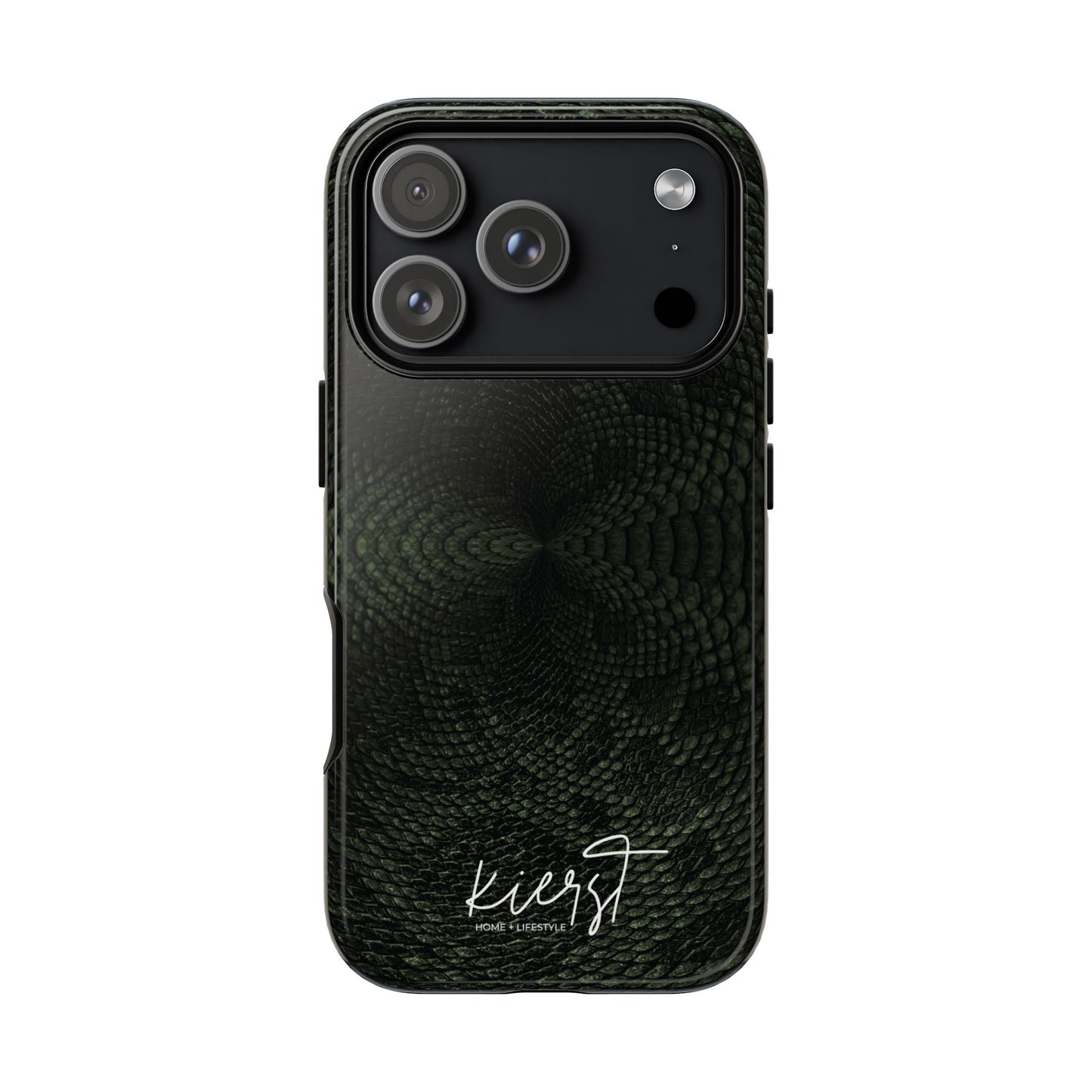 Deep Rich Green Snake Print iPhone Case