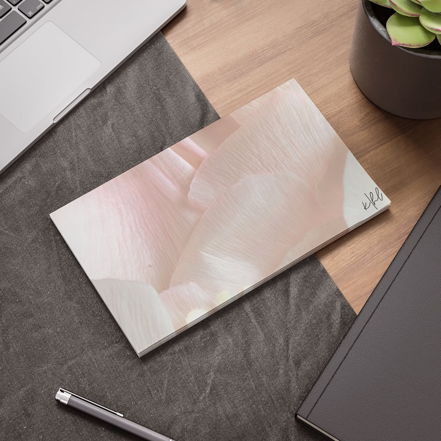 Iridescent Petals Post-it® Note Pad | Soft Pink Floral Sticky Notes for Elegant Everyday Reminders