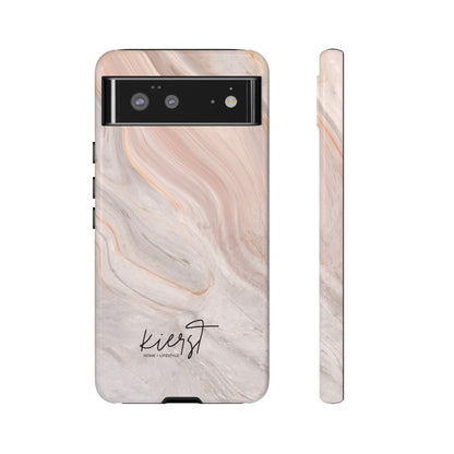 Blush Swirl Marble Google Pixel Phone Case | Soft Movement Meets Curated Luxury
