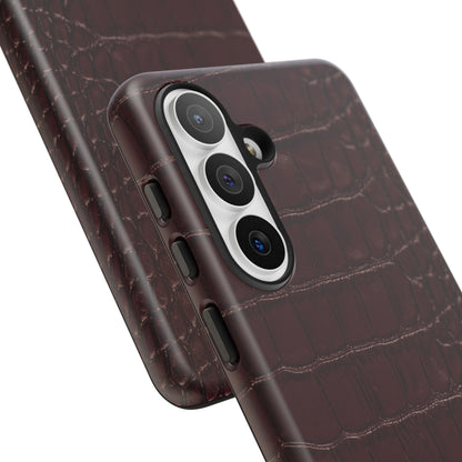 Signature Velvet Noir Crocodile Print Samsung Galaxy Phone Case