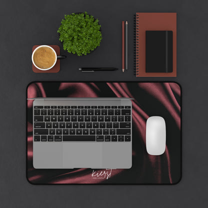 Signature Velvet Noir Silk Print Desk Mat