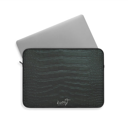 Emerald Crocodile Laptop Sleeve | Quiet Luxury for Your Tech