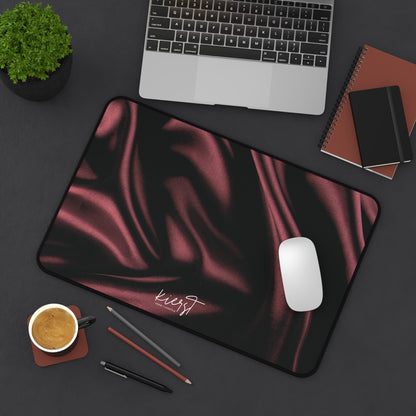 Signature Velvet Noir Silk Print Desk Mat