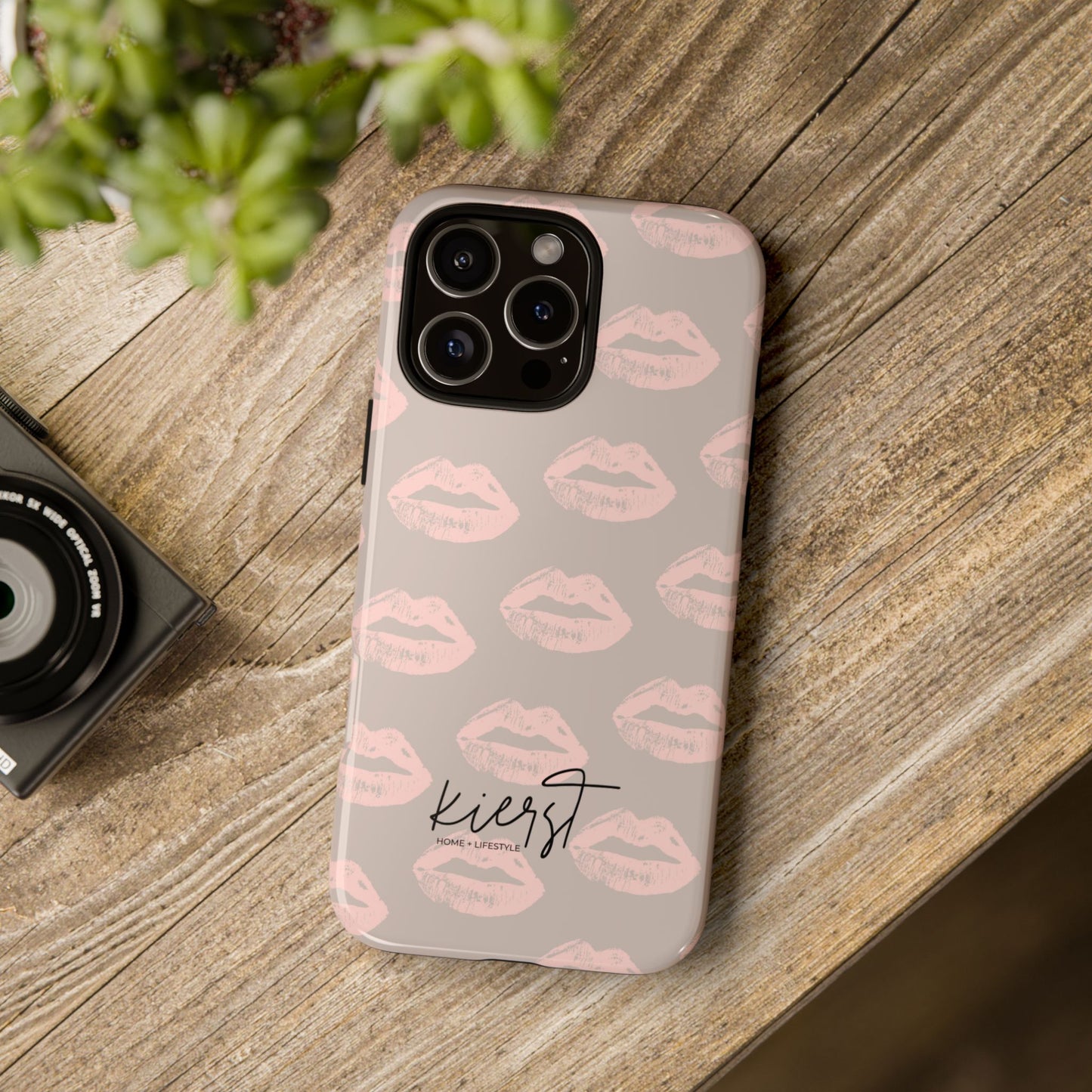 Pillow Talk-Inspired Lips on Oat iPhone Case