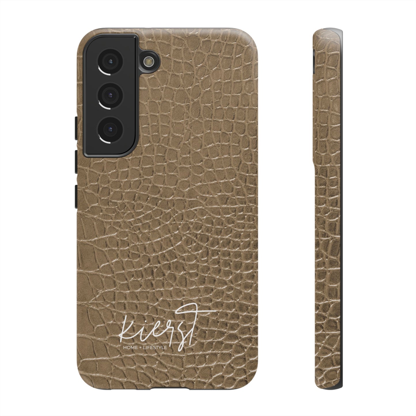 Tan Alligator Print Samsung Galaxy Phone Case | Subtle Statement, Everyday Style