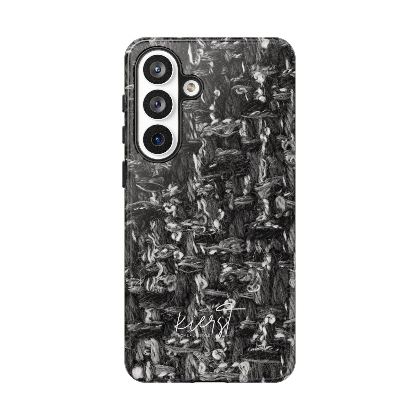 Grey Tweed Print Samsung Galaxy Phone Case