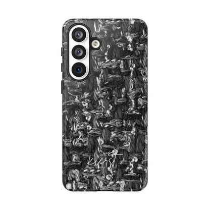 Grey Tweed Print Samsung Galaxy Phone Case