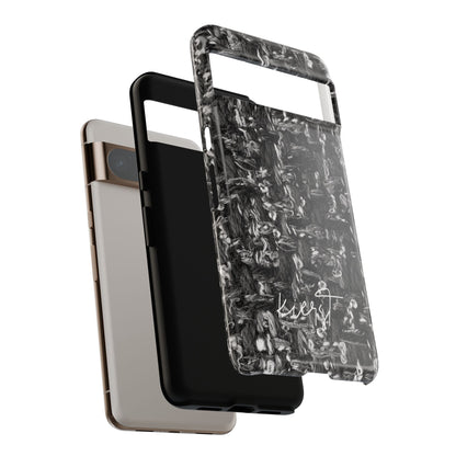 Grey Tweed Print Google Pixel Phone Case