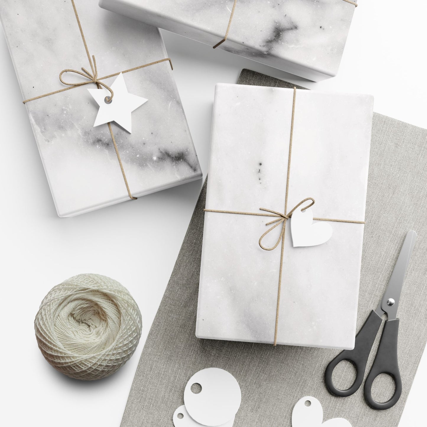 Lived-In Grey Marble Gift Wrapping Paper