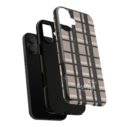 Elevated Neutrals Plaid iPhone Case | Classic Pattern, Modern Contrast