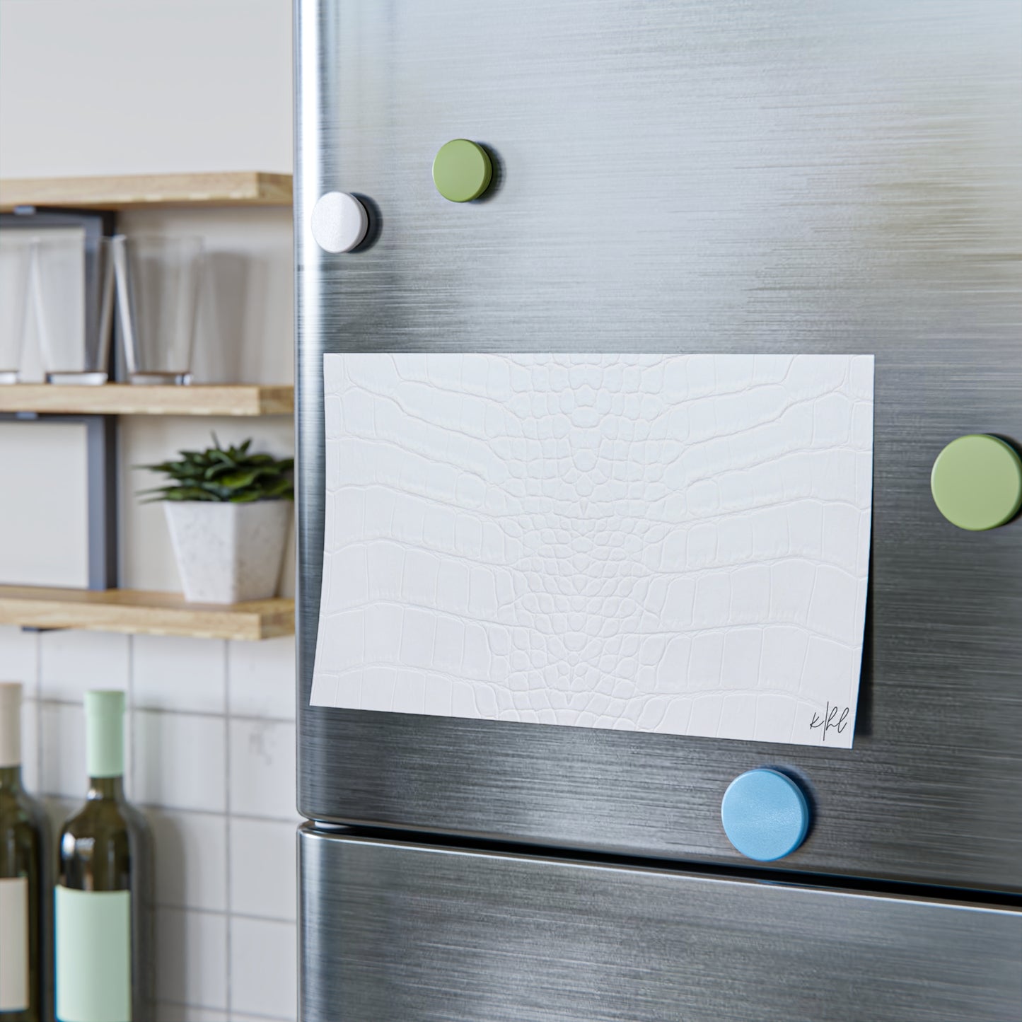 White Alligator Post-it® Note Pad | Luxe Faux Skin-Inspired Memo Pad