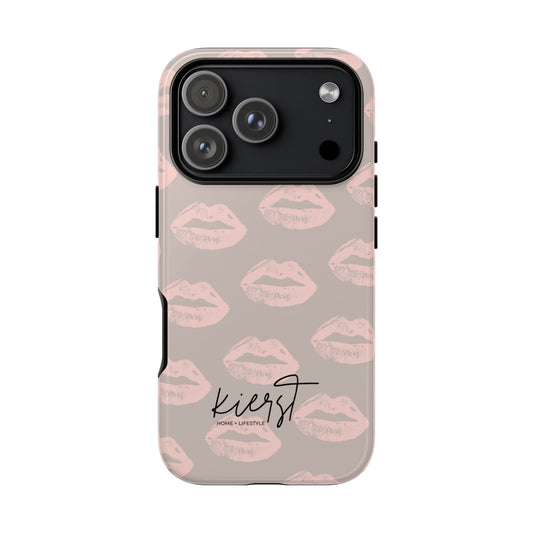 Pillow Talk-Inspired Lips on Oat iPhone Case