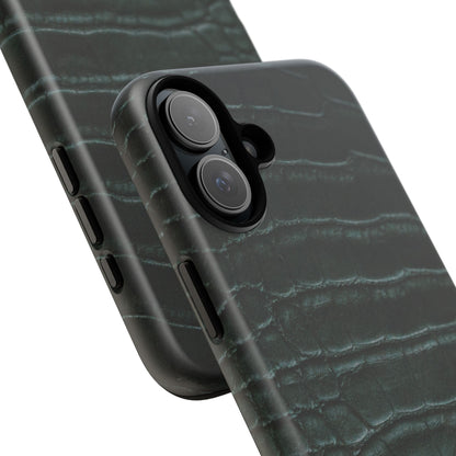 Emerald Crocodile Print iPhone Case