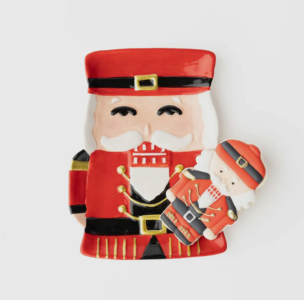 Red Nutcracker Dessert Plate