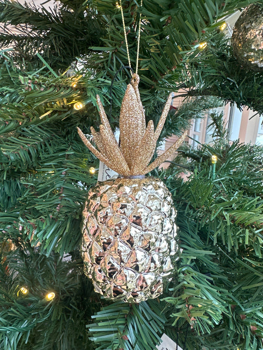 Gold pineapple ornament