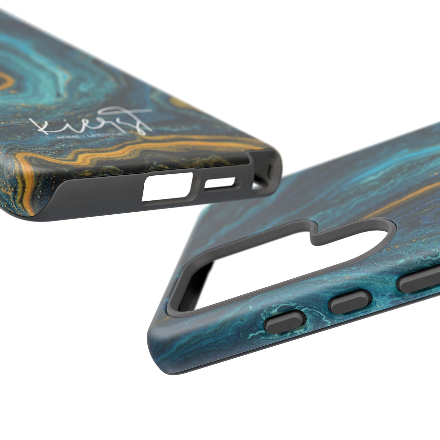 Teal & Gold Marble Samsung Galaxy Case
