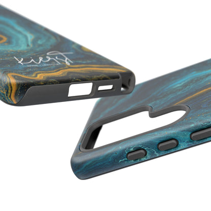 Teal & Gold Marble Samsung Galaxy Case