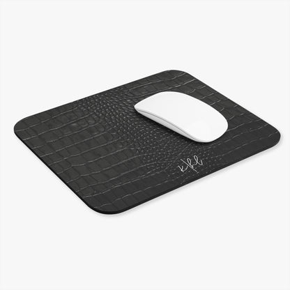 Black Crocodile Print Mouse Pad