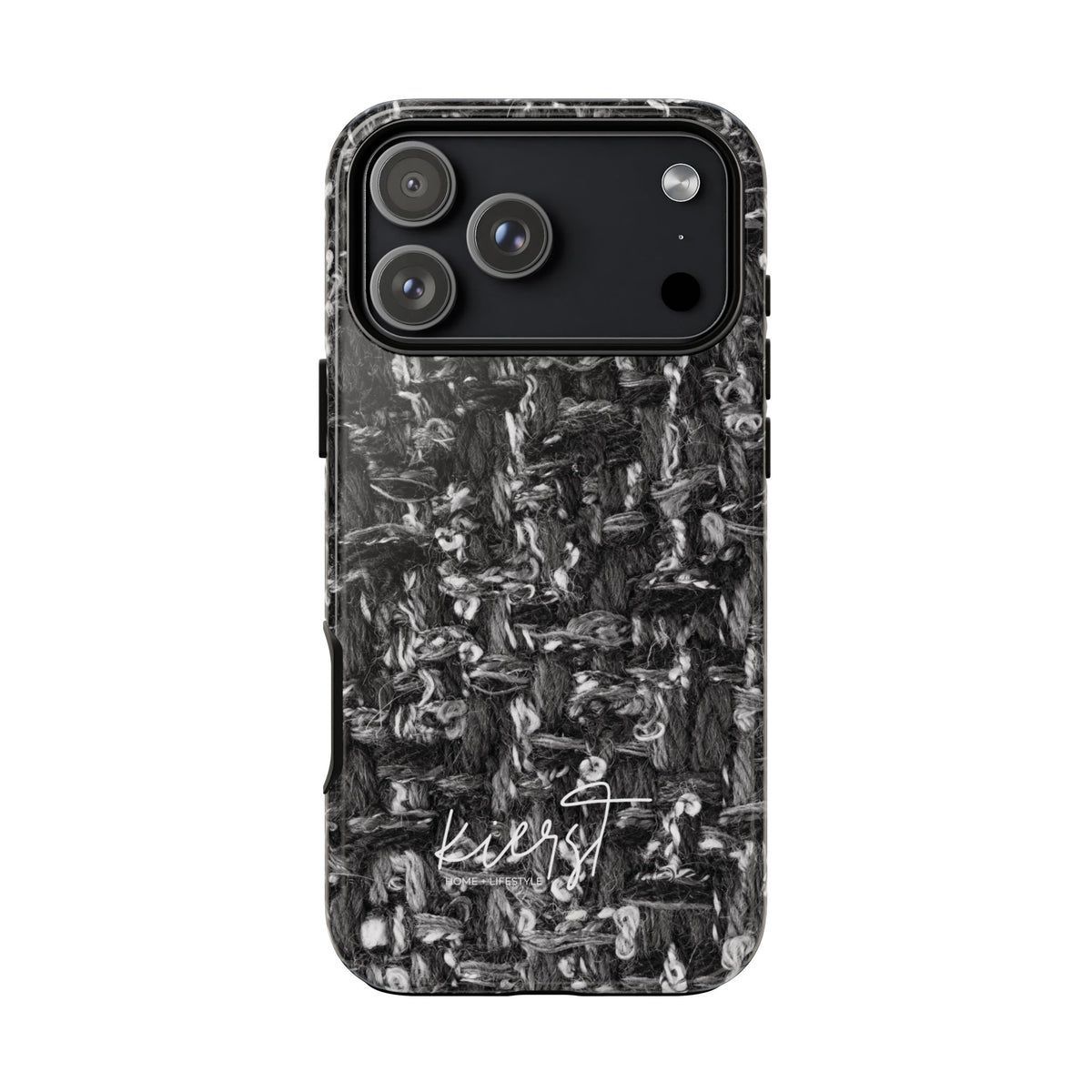Grey Tweed Print iPhone Case