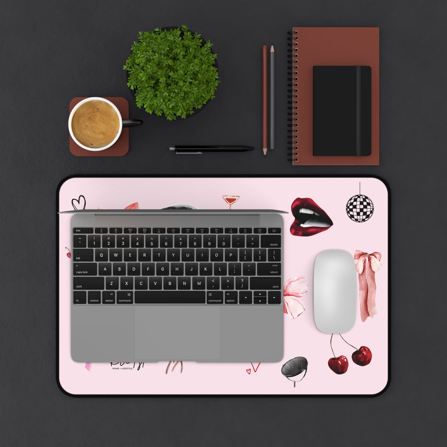 Pink Desk Mat - Edge of Romance