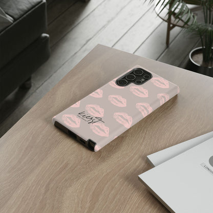 Pillow Talk–Inspired Lips on Oat Samsung Galaxy Case