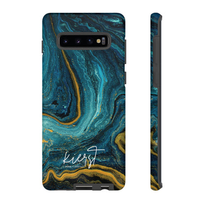 Gold & Teal Marble Samsung Galaxy Case | Swirled Depth Meets Everyday Edge